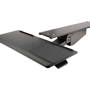 StarTech Under Desk Keyboard Tray, Full Motion & Height Adjustable Keyboard and Mouse Tray, 10" x 26" Platform, Ergonomic Sliding Computer Keyboard Holder with Mouse Pad & Wrist Rest - Desk Mount Keyboard Tray - Bandeja de teclado / rato - montável s