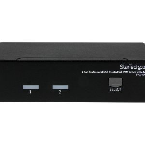 Startech 2 Port DisplayPort KVM Switch - 2560x1600 @60Hz - Dual Port DP USB, Keyboard, Video, Mouse Switch Box w/ Audio for Computers and Monitors (SV231DPUA) - Chave de KVM / áudio - 2 x KVM / áudio - 1 utilizador local - desktop - para P/N: DP4N1US