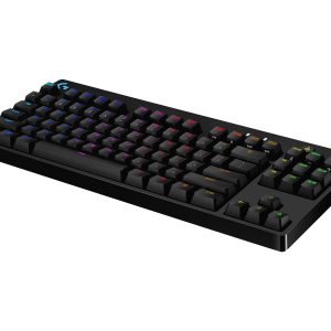 Logitech G Pro Mechanical Gaming Keyboard - Teclado - luz traseira - USB - Padrão internacional americano - interruptor: GX Blue Clicky - preto