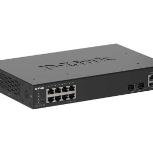 D-Link SmartPro DGS-1530-10 - Interruptor - inteligente - 8 x 10/100/1000 + 2 x 10 Gigabit SFP+ - desktop, montável em trilho