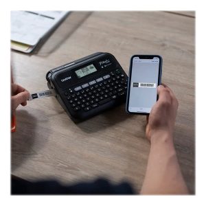 Brother P-Touch PT-D460BTVP - Etiquetadora - P/B - tranferência térmica - 18 mm de largura - 180 dpi - até 30 mm/ s - USB 2.0, Bluetooth 5.0 - cortador - previsualização de impressão, impressão em espelho, impressão vertical - preto