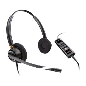 Poly EncorePro 525 - EncorePro 500 series - auscultadores - no ouvido - com cabo - USB-A - preto - Certificado para Microsoft Teams - Replaces Poly SKU 218274-01