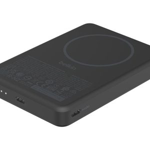 Belkin BoostCharge - Carregador portátil - fino - 10000 mAh - 7.5 watt - Fast Charge - 2 conectores de saída (USB-C) - no cabo: USB-C - preto