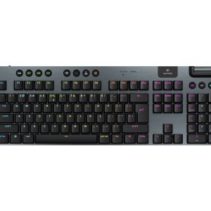 Logitech G G915 X - Teclado - LIGHTSPEED - luz traseira - sem fios - Bluetooth 5.0, 2.4 GHz, USB - QWERTY - Padrão internacional americano - interruptor: GL Tactile - preto