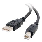 C2G 6.6ft USB A to USB B Cable - USB A to B Cable - USB 2.0 - Black - M/M - Cabo USB - USB (M) para USB Tipo B (M) - USB 2.0 - 2 m - preto