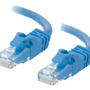 C2G Cat6 Booted Unshielded (UTP) Network Patch Cable - Cabo patch - RJ-45 (M) para RJ-45 (M) - 3 m - PTNB - CAT 6 - moldado, sem nós, entrançado - azul