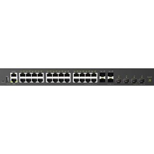 D-Link DXS 3410-32XY - Interruptor - L3 - Administrado - 24 x 10 Gigabit Ethernet + 4 x 10 Gigabit SFP+ + 4 x 25 Gigabit SFP28 - montável em trilho - para D-Link DEM-CB700S, DPS-500A, DPS-500DC