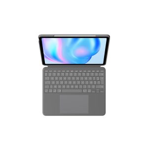 Logitech Combo Touch - Teclado e pasta de folio - com trackpad - retroiluminação - Apple Smart connector - AZERTY - Francês - cinzento oxford - para Apple 13-inch iPad Air (M2, M3)