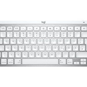Logitech MX Keys Mini for Mac - Teclado - retroiluminação - sem fios - Bluetooth - QWERTY - Padrão internacional americano - cinza pálido