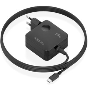 Carregador de Parede GaN Aisens ASCH-1PD65WL85-BK/ 1xUSB Tipo-C/ 65W