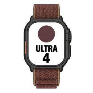 Apple Watch Ultra 4 - 49 mm - titânio preto - Sim relógio inteligente Com Correia Alpinista - bordô - tamanho da banda: M - 64 GB - LTE, Wi-Fi 4, Bluetooth, UWB, NFC - 5G - 63.1 g