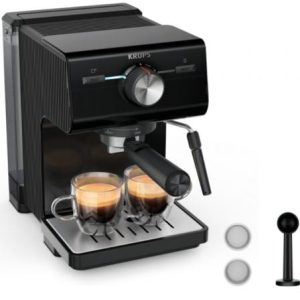 Máquina de Café Expresso Krups Authentic XP381810/ 1140W/ 15 Bares/ Preta