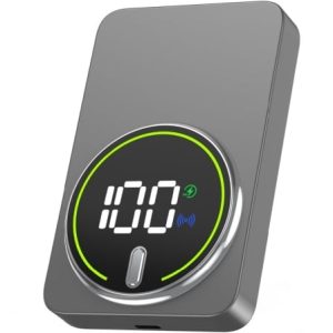 Powerbank 10000mAh Leotec LEPOWW20W10G/ 20W/ Sem Fios/ Cinzento/ Inclui Cabo USB Tipo-C