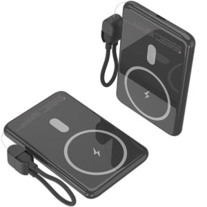 Powerbank 5000mAh Leotec LEPOWW20W5K/ 20W/ Sem Fios/ Preta/ Inclui Cabo USB Tipo-C