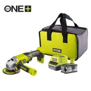 Rebarbadora Sem Fio Ryobi ONE+ R18AG-140S/ 1 Bateria 18V 4.0 Ah/ Carregador 2.0 A/ Bolsa de Transporte
