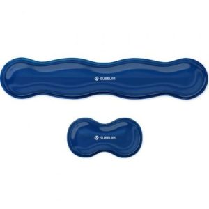 Pack de 2 Descansos de Pulso Subblim Ergo Crystal Flex / Azul Escuro