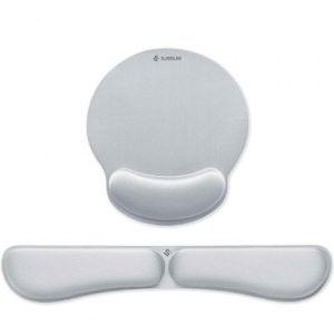 Pack de Apoio para Pulsos e Tapete Ergonómico Subblim Ergo MemoryFlex / Prateados