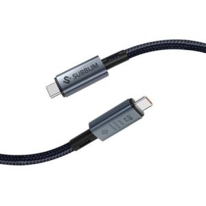 Cabo USB 4.0 Tipo-C Subblim Cable High/ USB Tipo-C Macho - USB Tipo-C Macho/ Até 240W/ 40Gbps 1,5m/ Preto