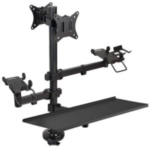 Suporte de Mesa para TPV 2 Monitores TooQ TQPM0003/ Giratório/ Inclinável/ Rotativo/ até 9kg