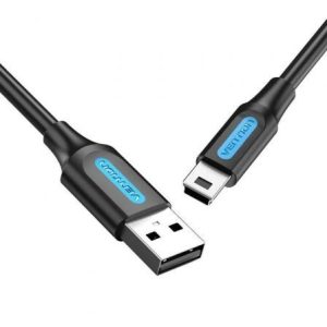 Cabo USB 2.0 Vention COMBG/ USB Macho - MiniUSB Macho/ Até 10W/ 480Mbps/ 1,5m/ Preto