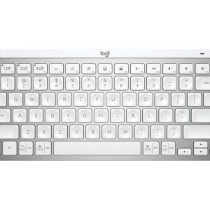 Logitech MX Keys Mini - Teclado - retroiluminação - sem fios - Bluetooth - QWERTY - Reino Unido - cinza pálido