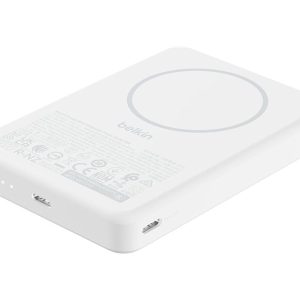 Belkin BoostCharge - Carregador portátil - fino - 10000 mAh - 7.5 watt - Fast Charge - 2 conectores de saída (USB-C) - no cabo: USB-C - branco