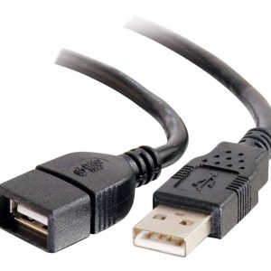 C2G 9.8ft USB Extension Cable - USB A to USB A Extension Cable - USB 2.0 - M/F - Cabo USB - USB (M) para USB (F) - 3 m - preto