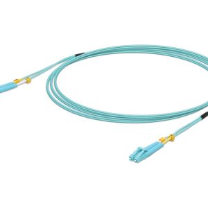 Ubiquiti UniFi - Cabo patch - multi-modo LC/UPC (M) para multi-modo LC/UPC (M) - 3 m - 2 mm - fibra óptica - duplex - 50 / 125 micron - OM3 - up to 10 Gbps data transfer rate - aqua