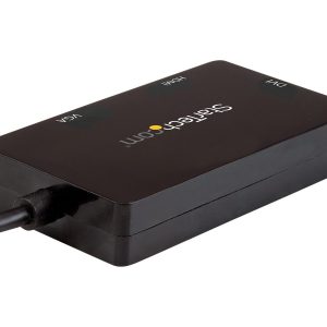 Startech 4K USB C to HDMI, VGA & DVI Multi Port Video Display Adapter for Mac / Windows Laptop & Monitor (CDPVGDVHDBP) - Adaptador de vídeo - USB-C macho para HD-15 (VGA), DVI-I, HDMI fêmea - 15 cm - preto - conversor ativo, suporte 4K30Hz (3840 x 21